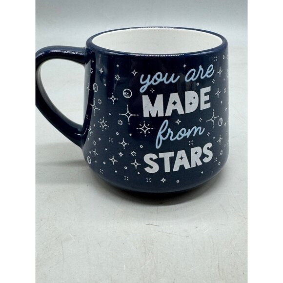 You Are Made From Stars Ceramic Mug blue coffee fun 3.5x4:" READ - Picture 2 of 5